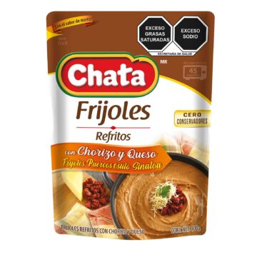 Frijoles refritos con chorizo y queso 400 GR 1/12