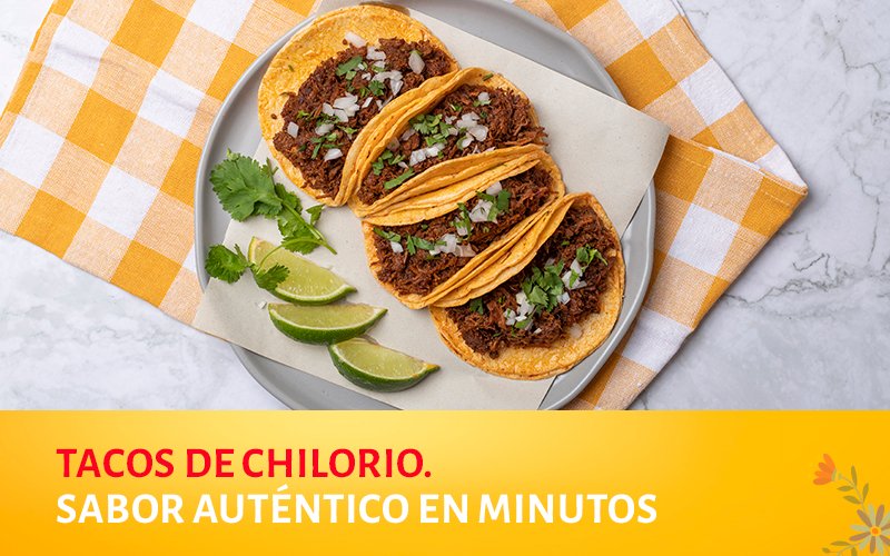 1 3 - Tacos de Chilorio. Sabor auténtico en minutos