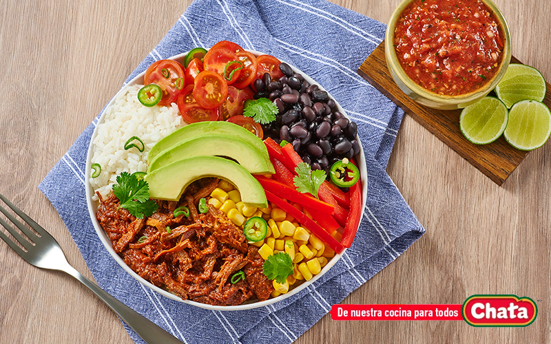 CHATA - Bowl mexicano de pulled pork CHATA - Bowl mexicano de pulled pork