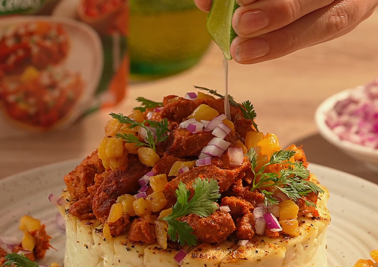 Receta Panela Asado con Carne al Pastor Chata